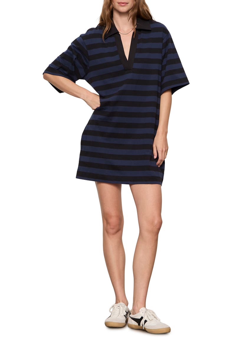 Stripe Organic Cotton Blend Minidress