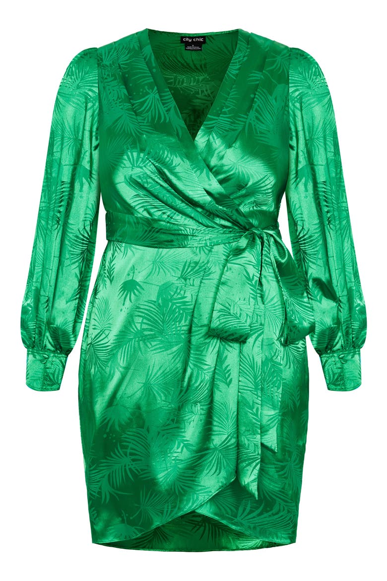 Sara Long Sleeve Faux Wrap Dress