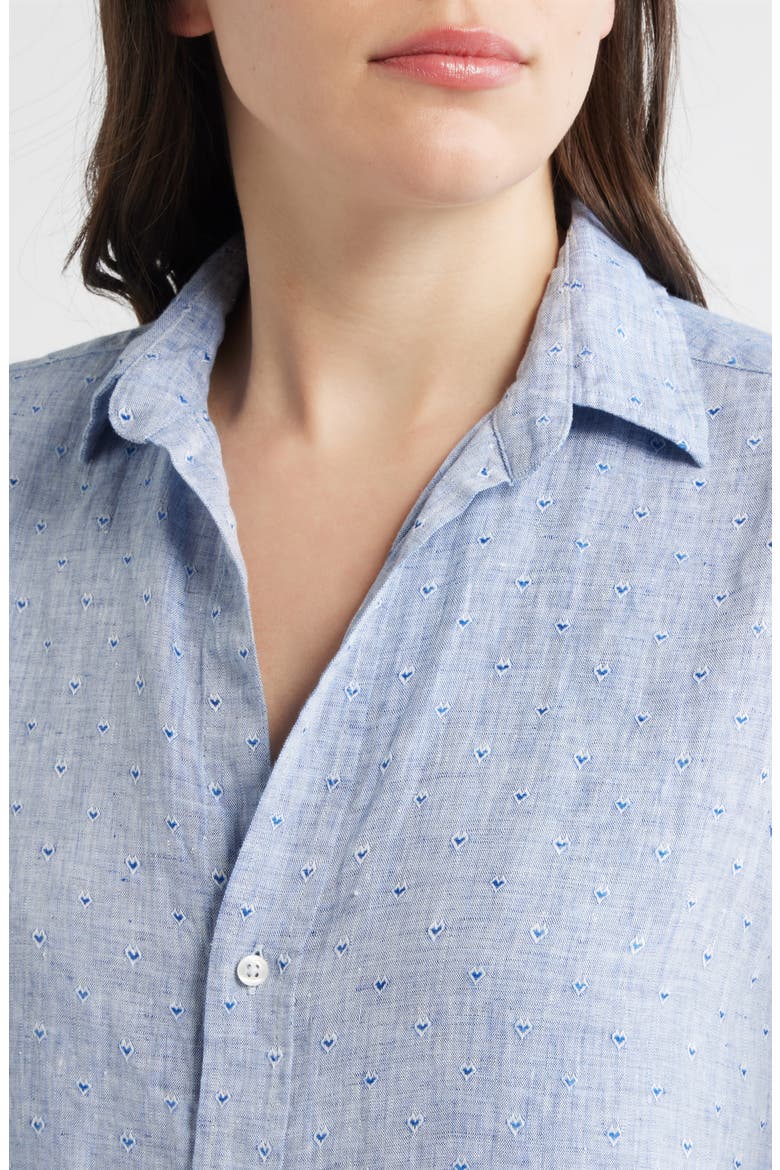 Hunter Stripe Step Hem Linen & Cotton Shirtdress