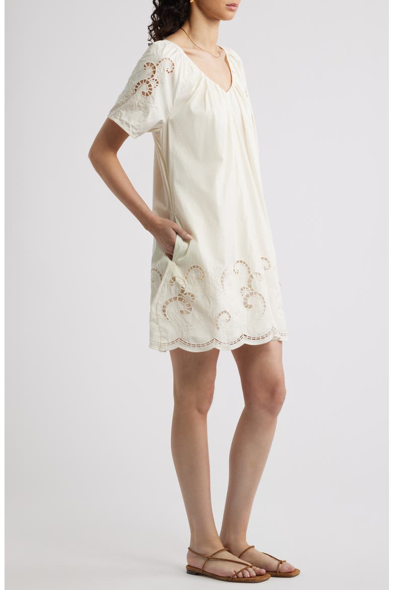 Schiffly Cutwork Embroidery Minidress