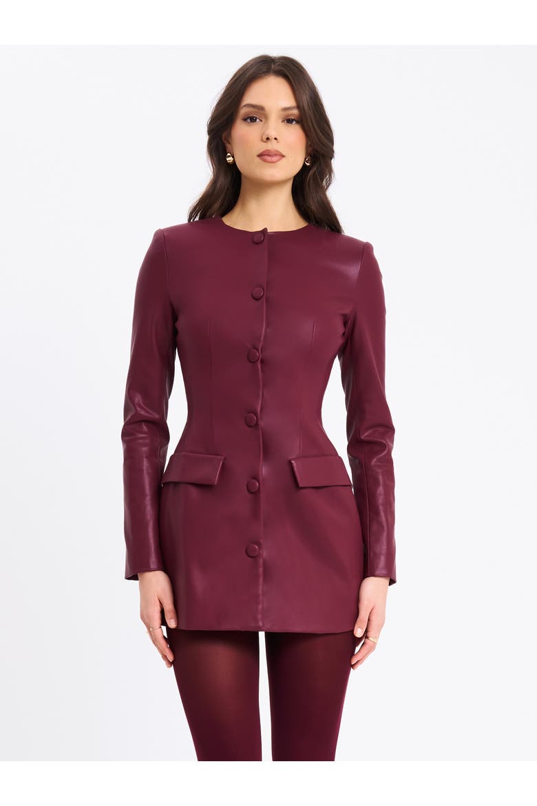 Baila Vegan Leather Blazer Mini Dress