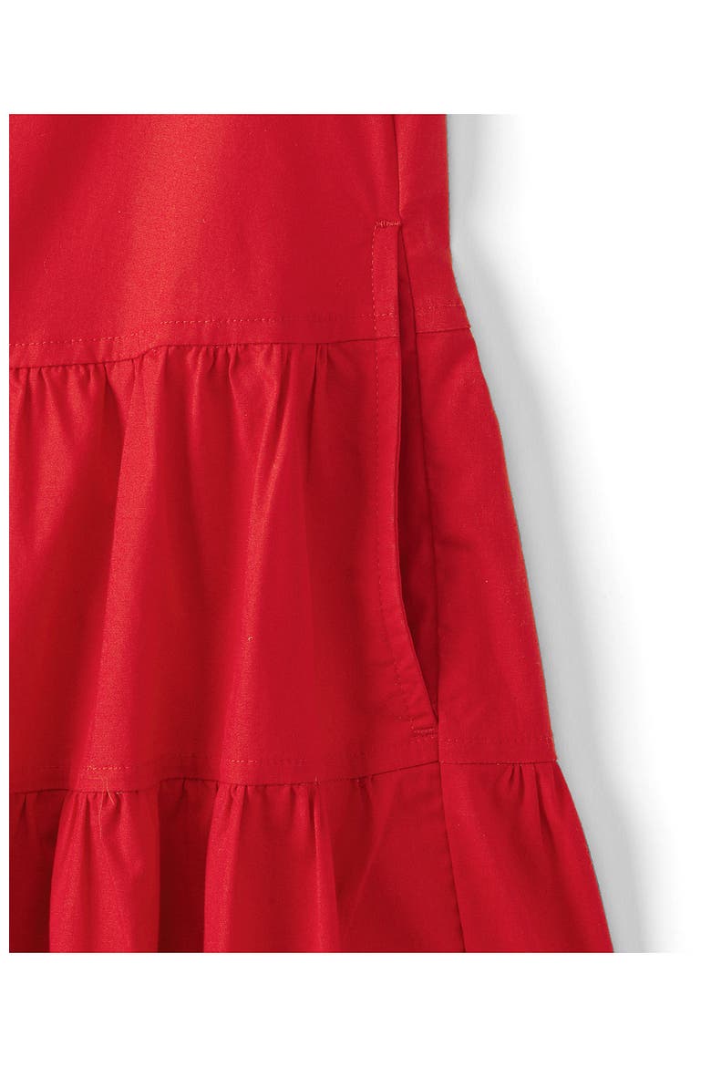 Plus Size Poplin Flutter Sleeve Knee Length Popover Dress
