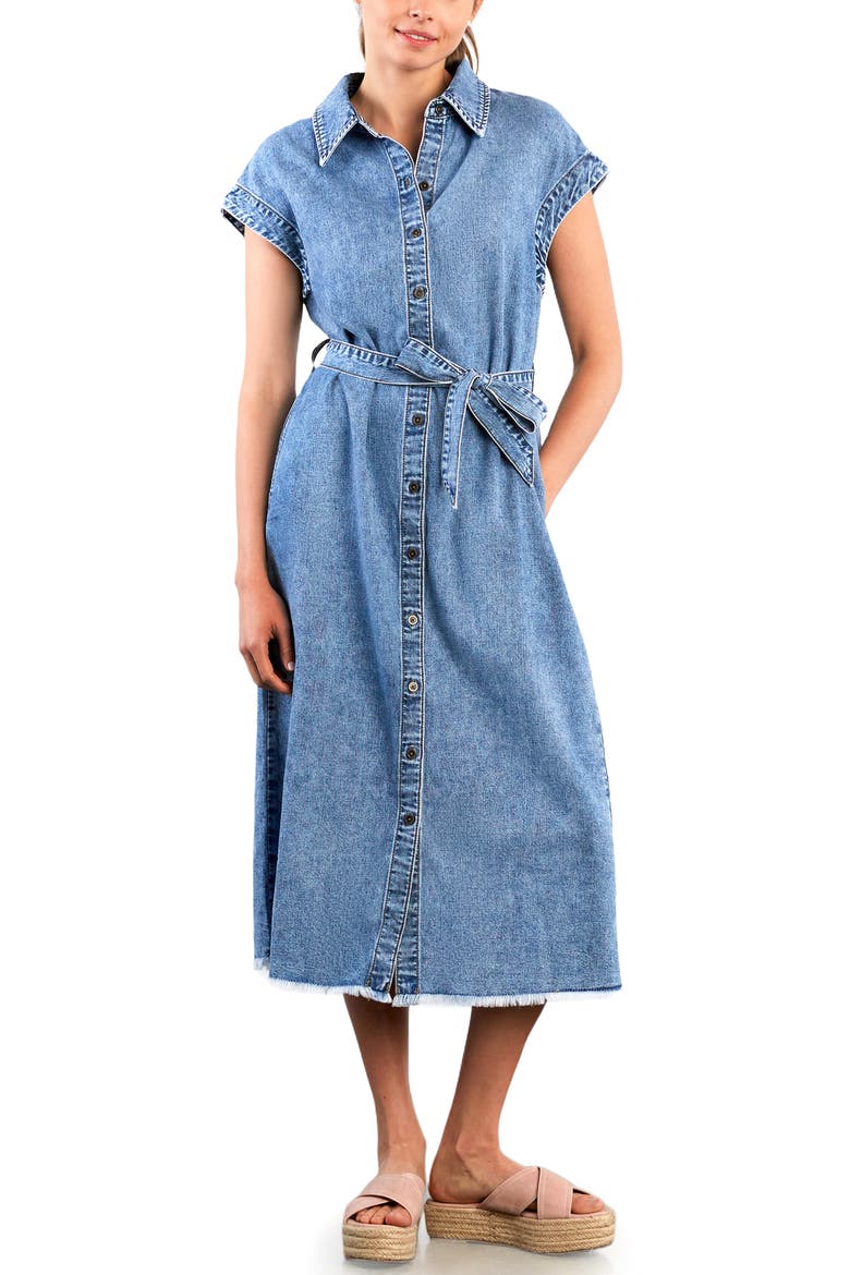Weekend Belted Denim Shirtdress