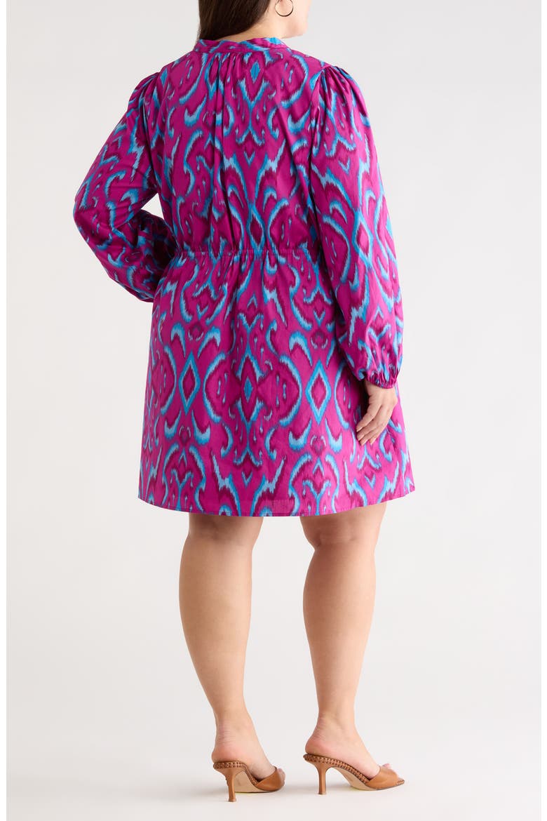 Ivana Abstract Luzma Long Sleeve Dress
