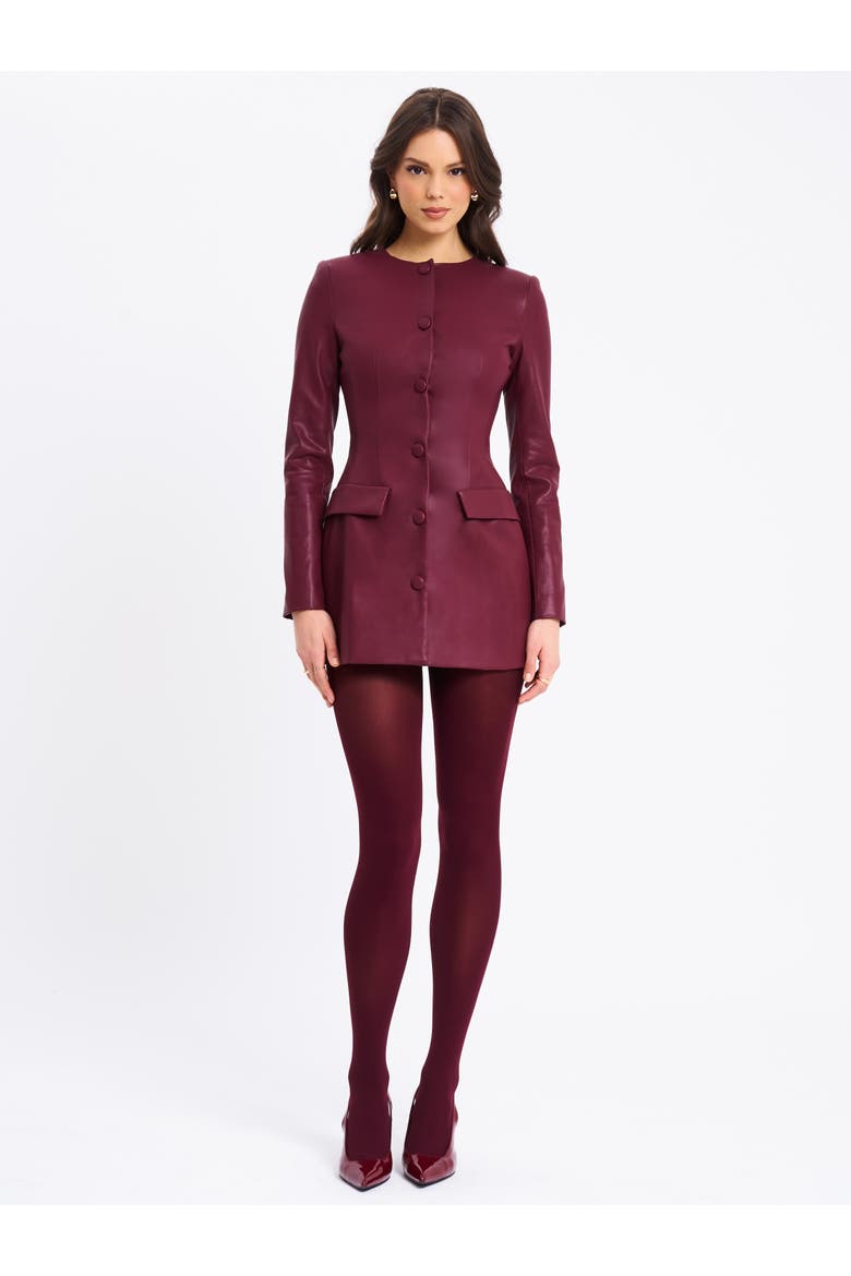 Baila Vegan Leather Blazer Mini Dress
