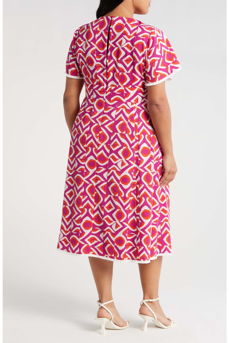 Geo Print Midi Dress