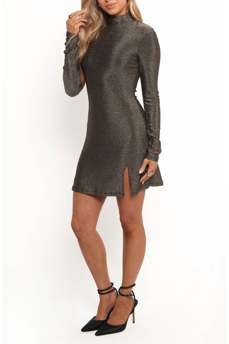 Taylor Metallic Long Sleeve Minidress