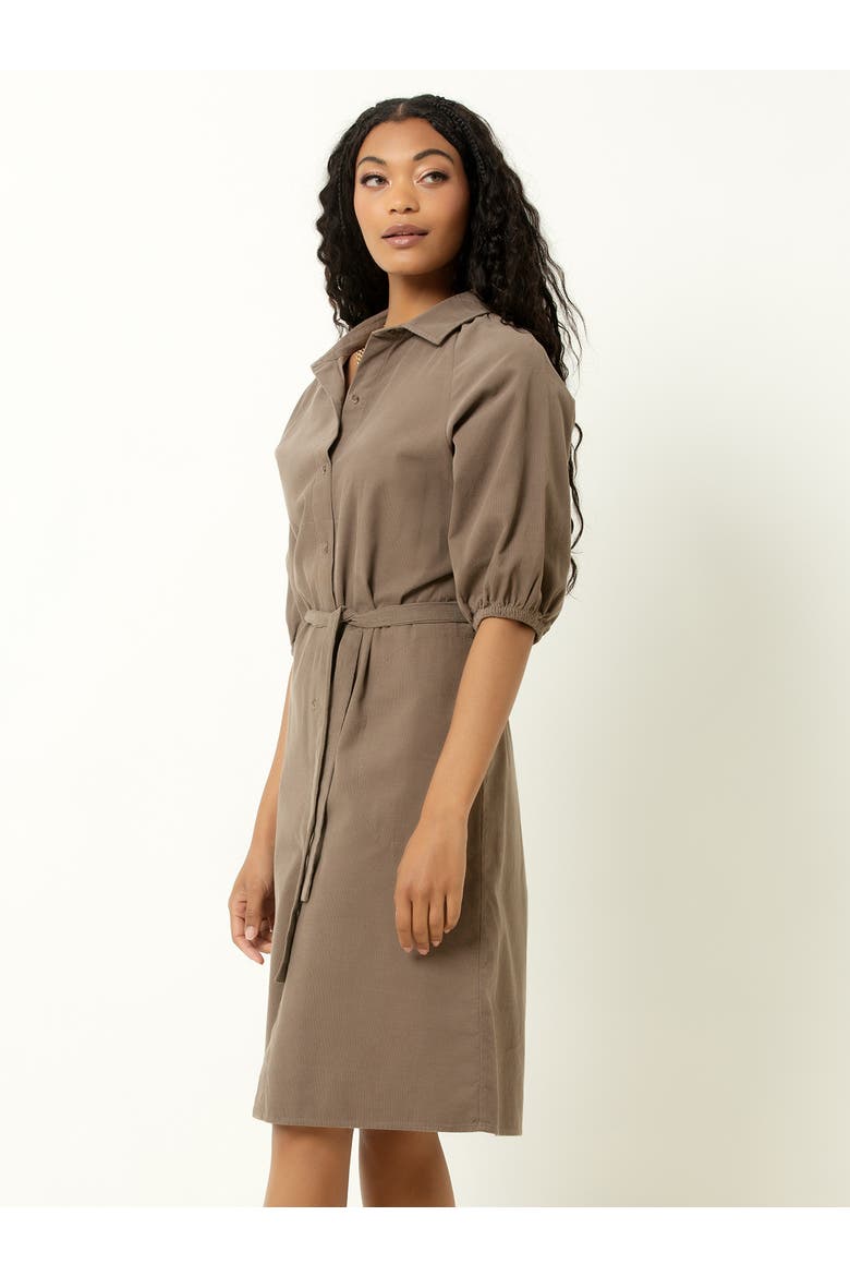 Corduroy Midi Shirtdress