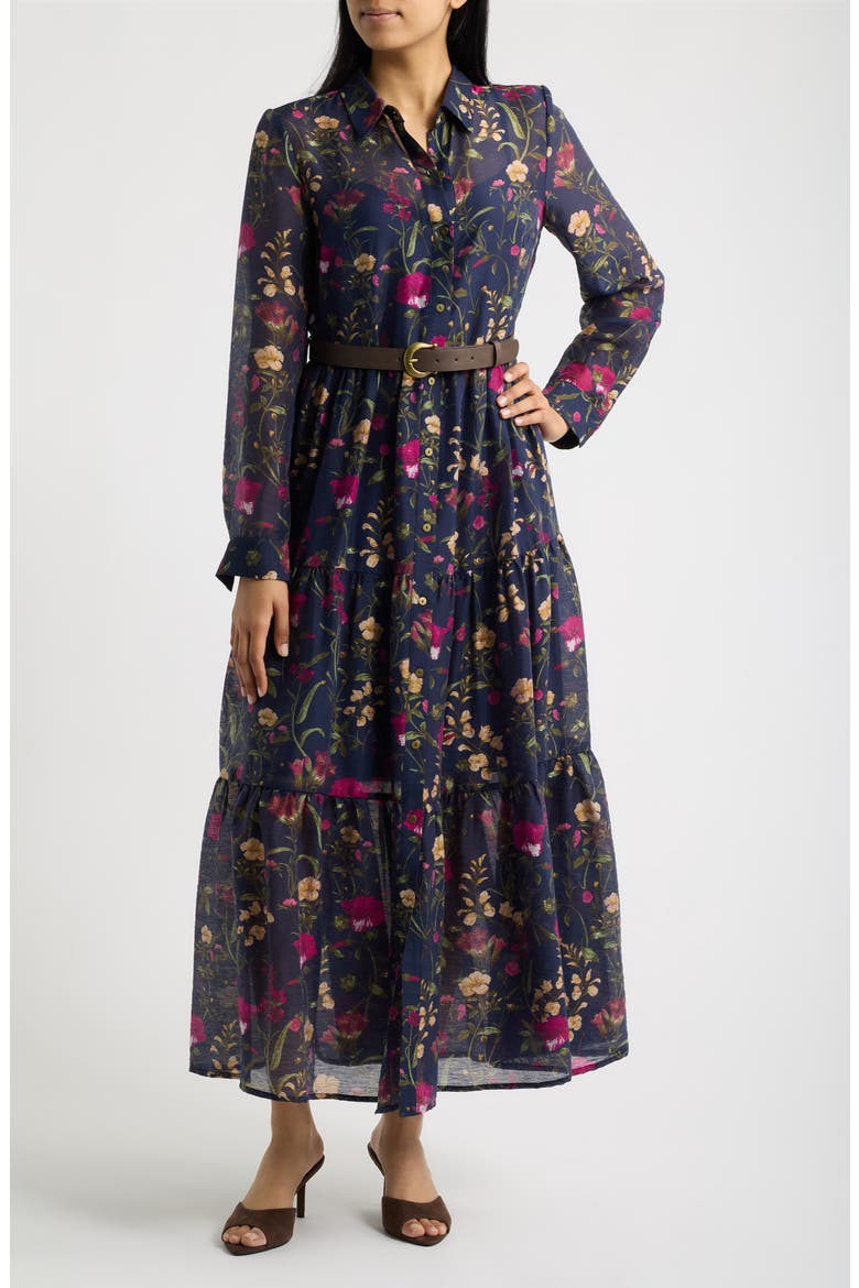 Belted Long Sleeve Shirtdress