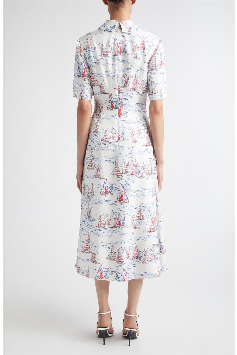 Khloe Print Silk Midi Shirtdress