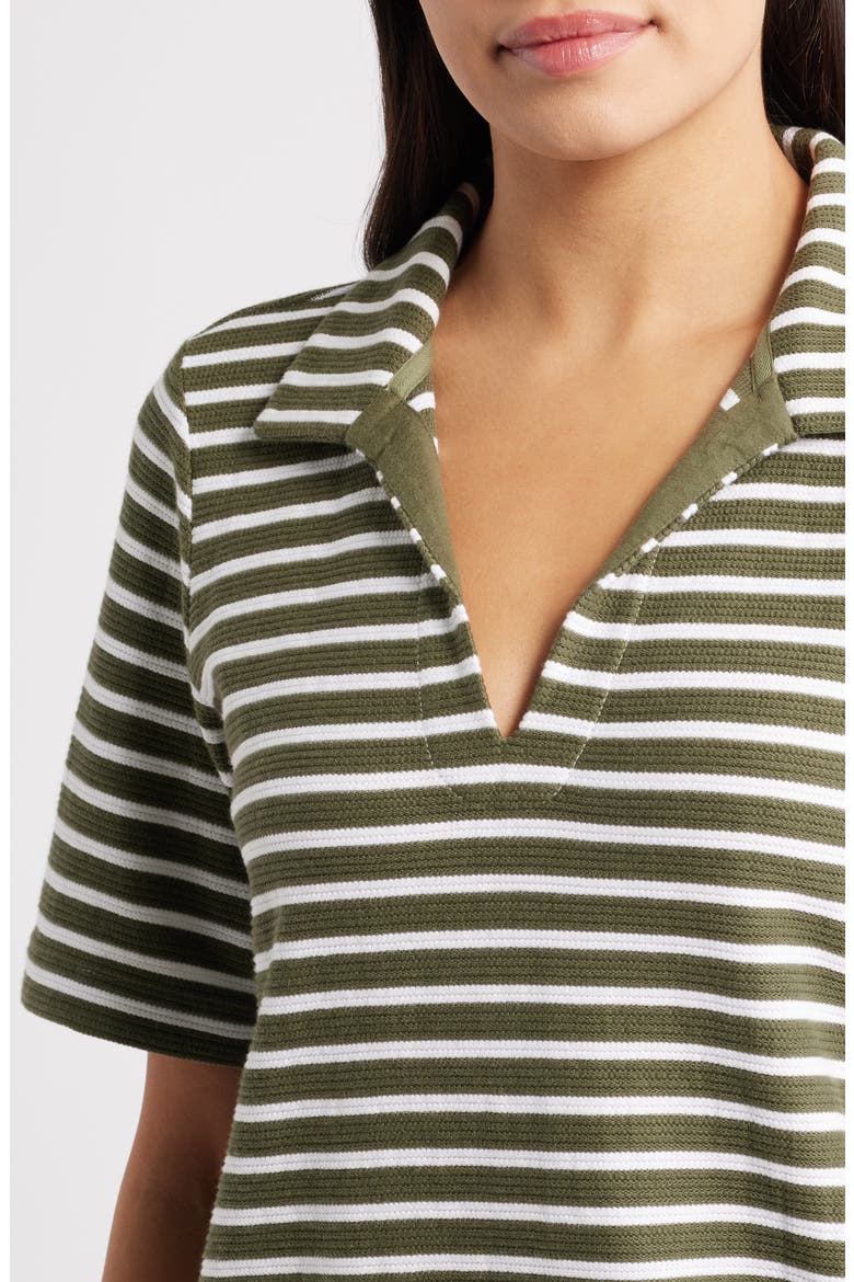 Waterfront View Stripe Polo Dress