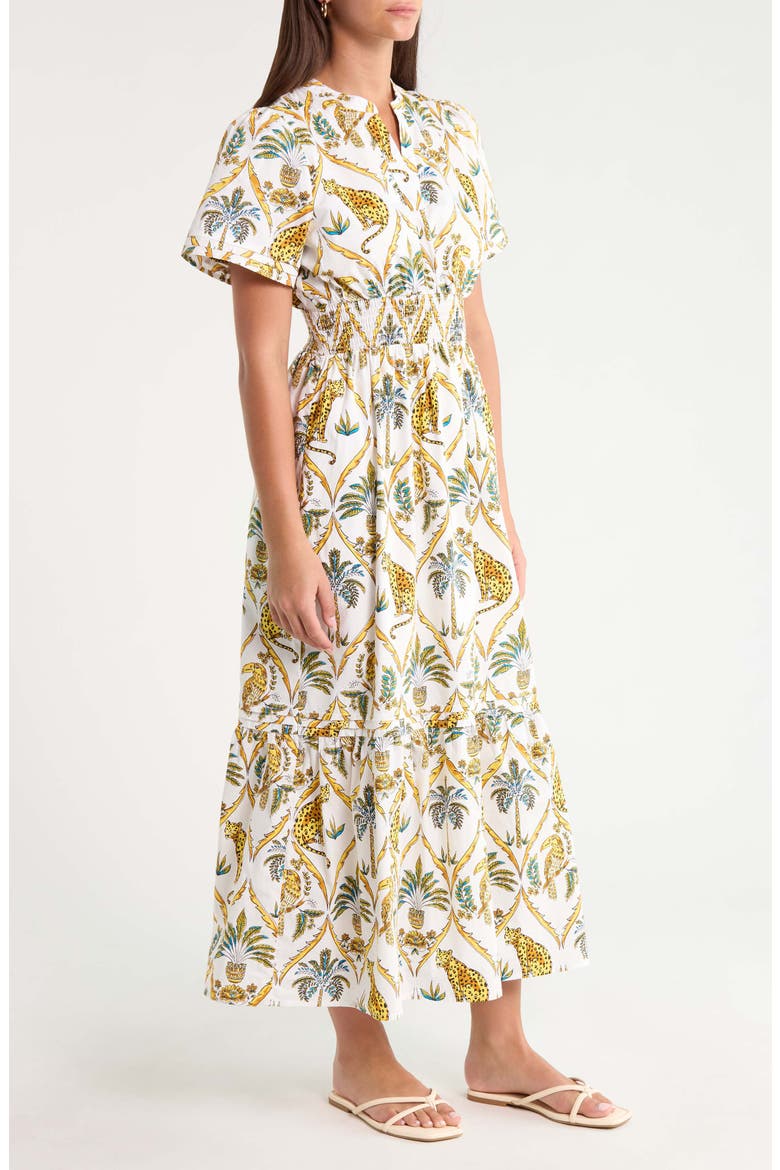 Belraj Tiered Cotton Poplin Maxi Dress