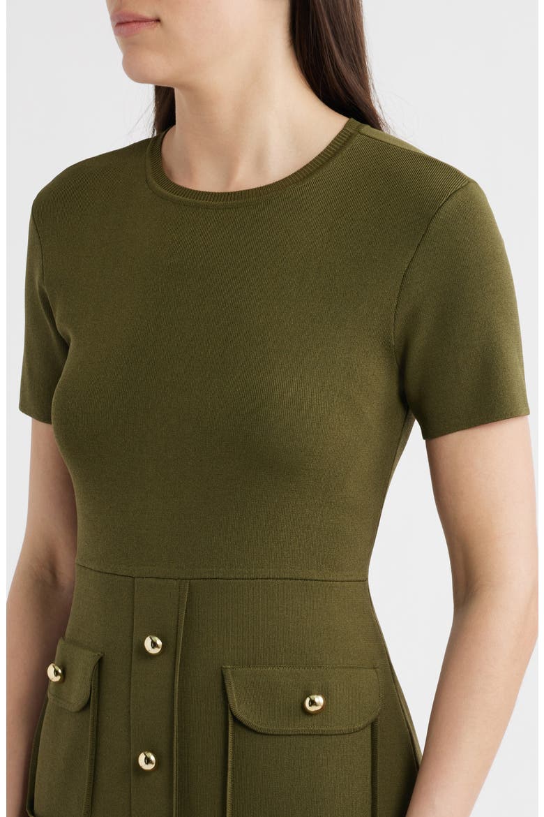 Fitted Midi Sweater Dress