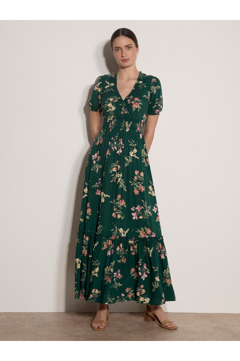 Watercolour Floral Tiered Maxi Dress