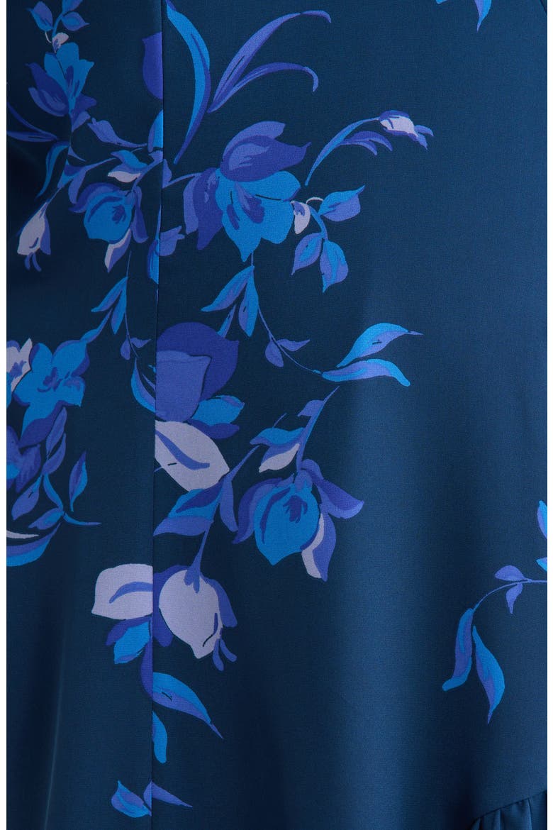 Niva Floral Print Faux Wrap Dress