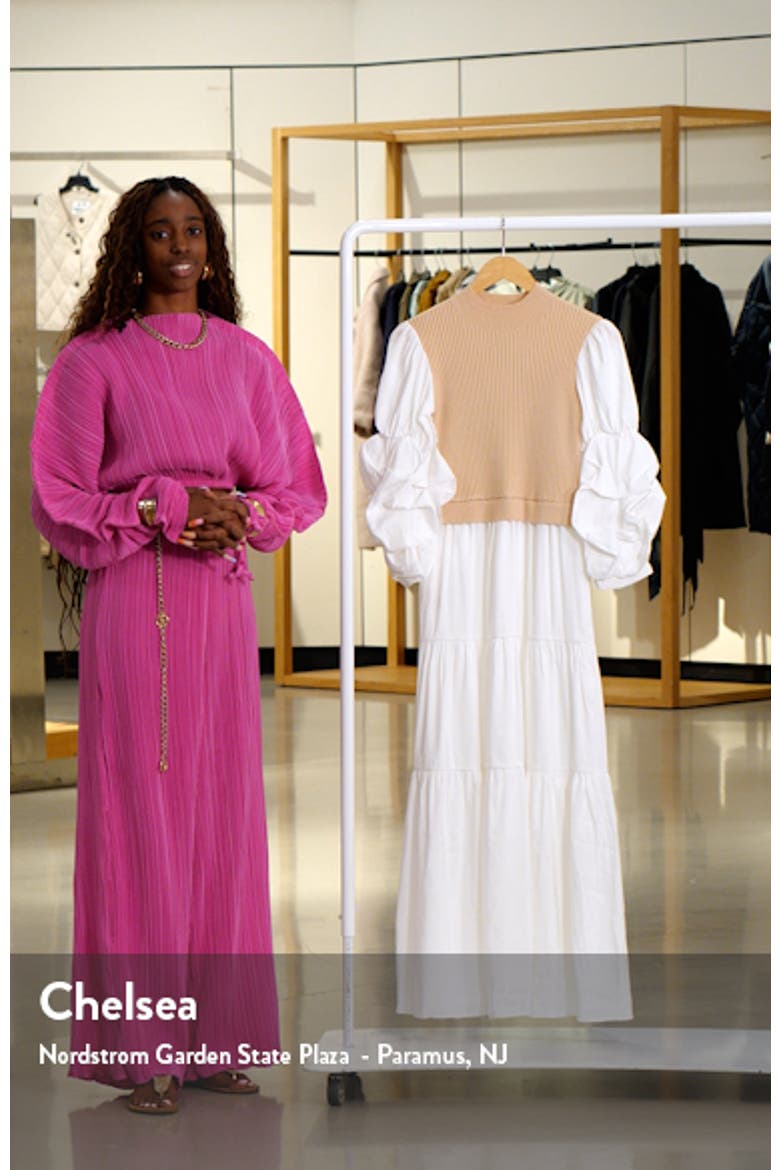 Layered Mixed Media Maxi Dress