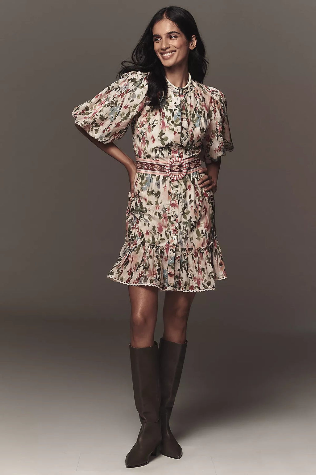 @loverlygrey x Farm Rio Short-Sleeve Mini Dress - Image 4