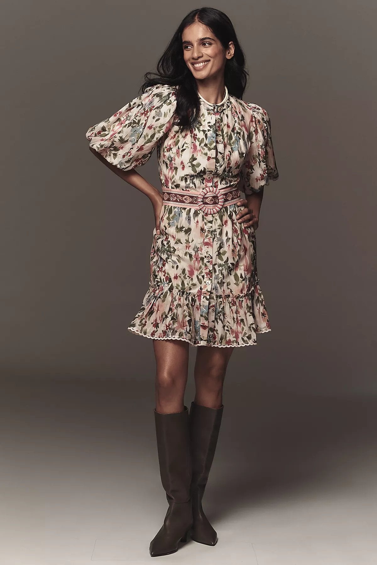 @loverlygrey x Farm Rio Short-Sleeve Mini Dress - Image 4