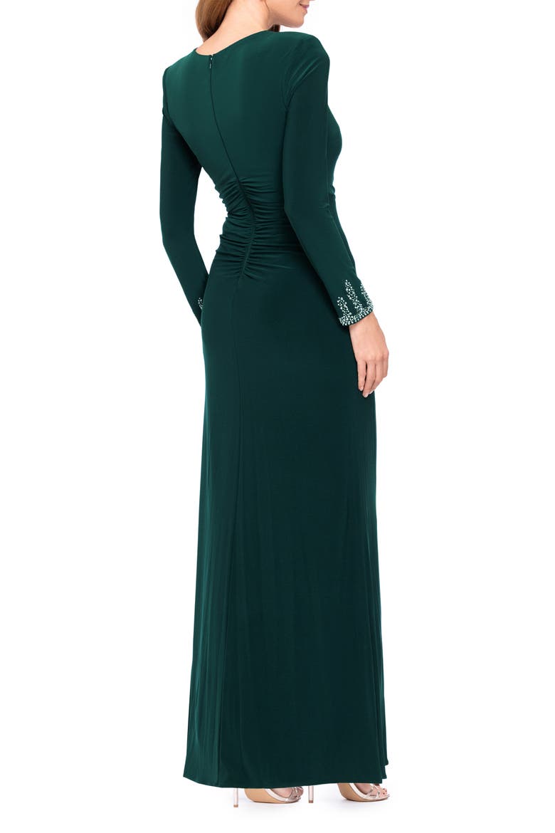 Bead Detail Long Sleeve Knit Gown