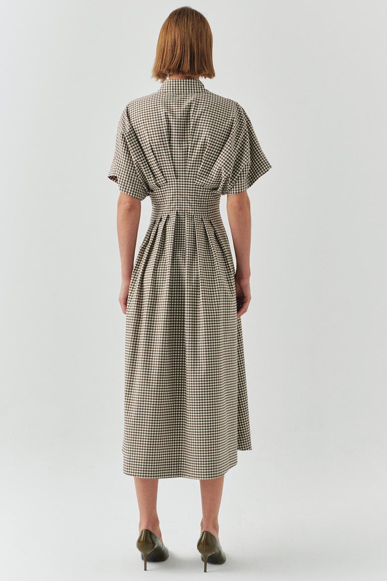 Jream Shirt Collar Midi Dress