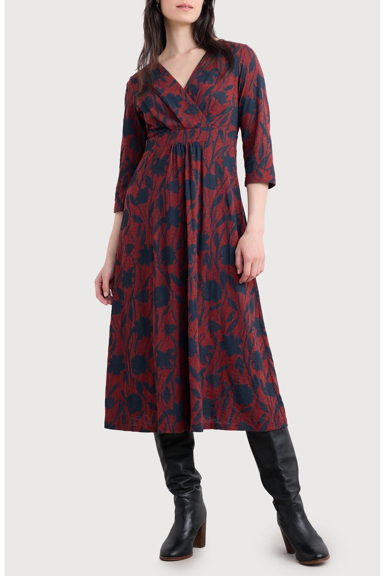 Chapelle Floral Organic Cotton Jersey Midi Dress