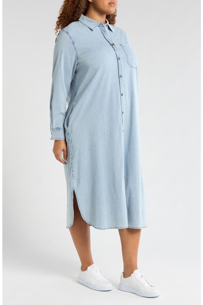 Odeon Long Sleeve Chambray Shirtdress