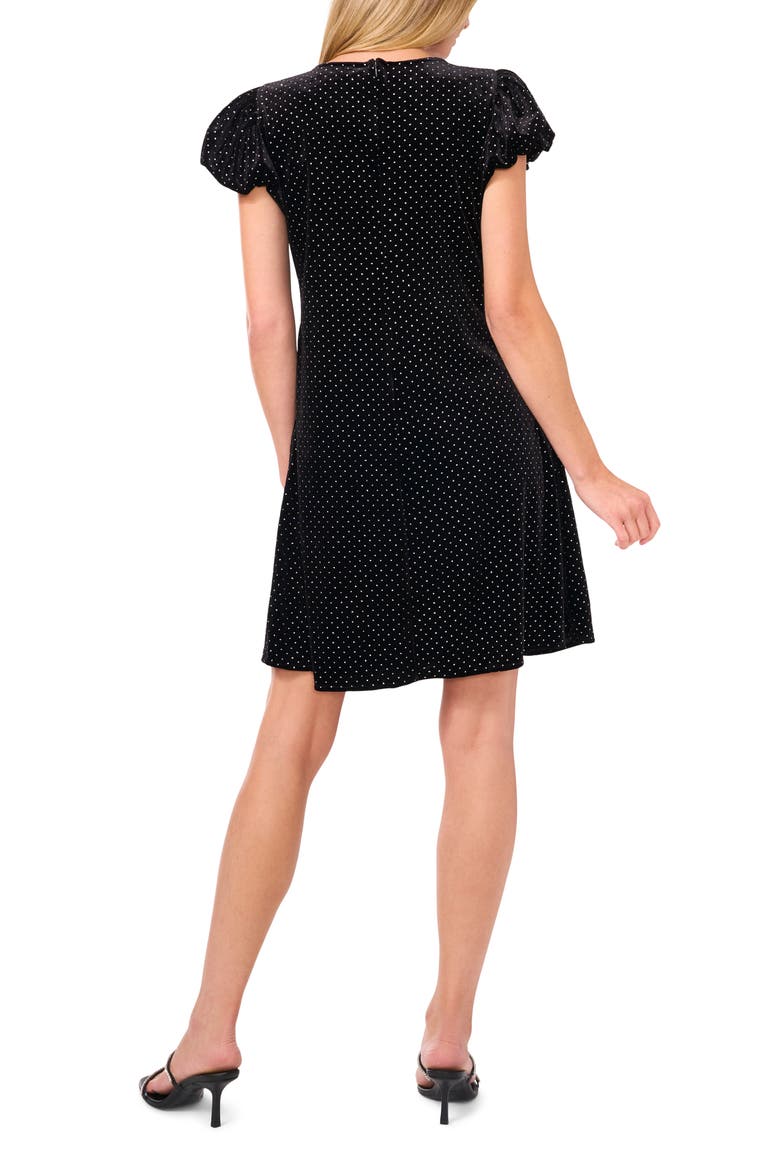 Velvet Bubble Sleeve Dress