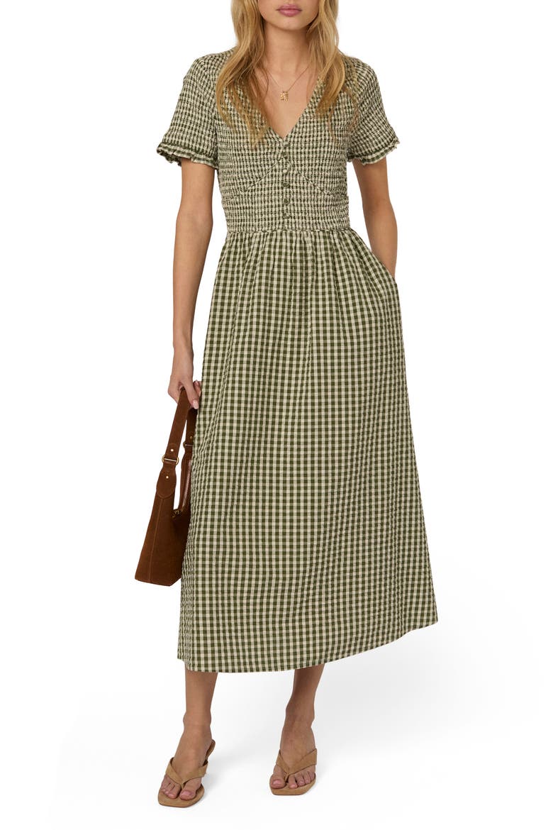 Eliza Check Midi Dress