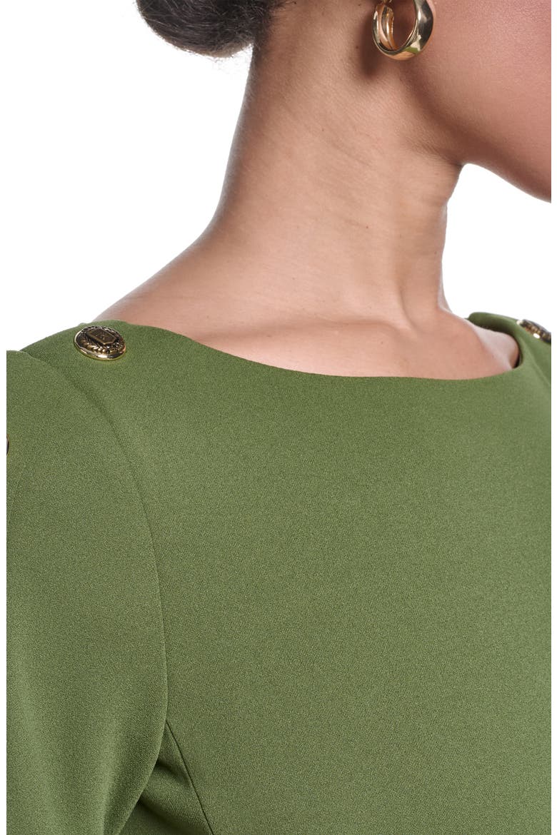 Belted Scuba Crepe Sheath