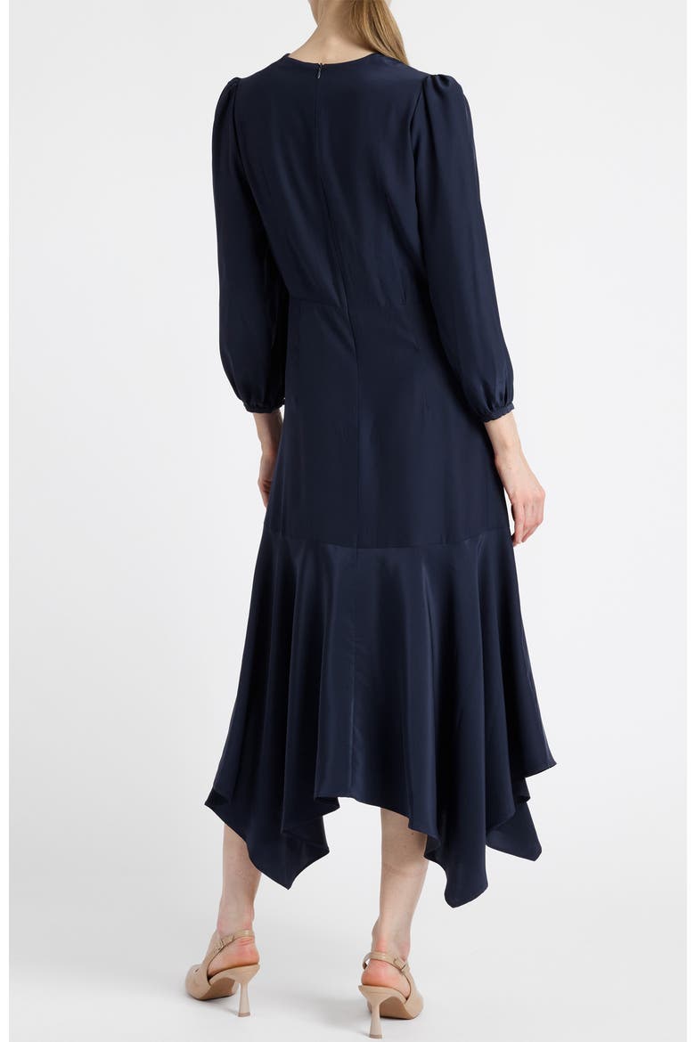 Carina Silk Midi Handkerchief Dress