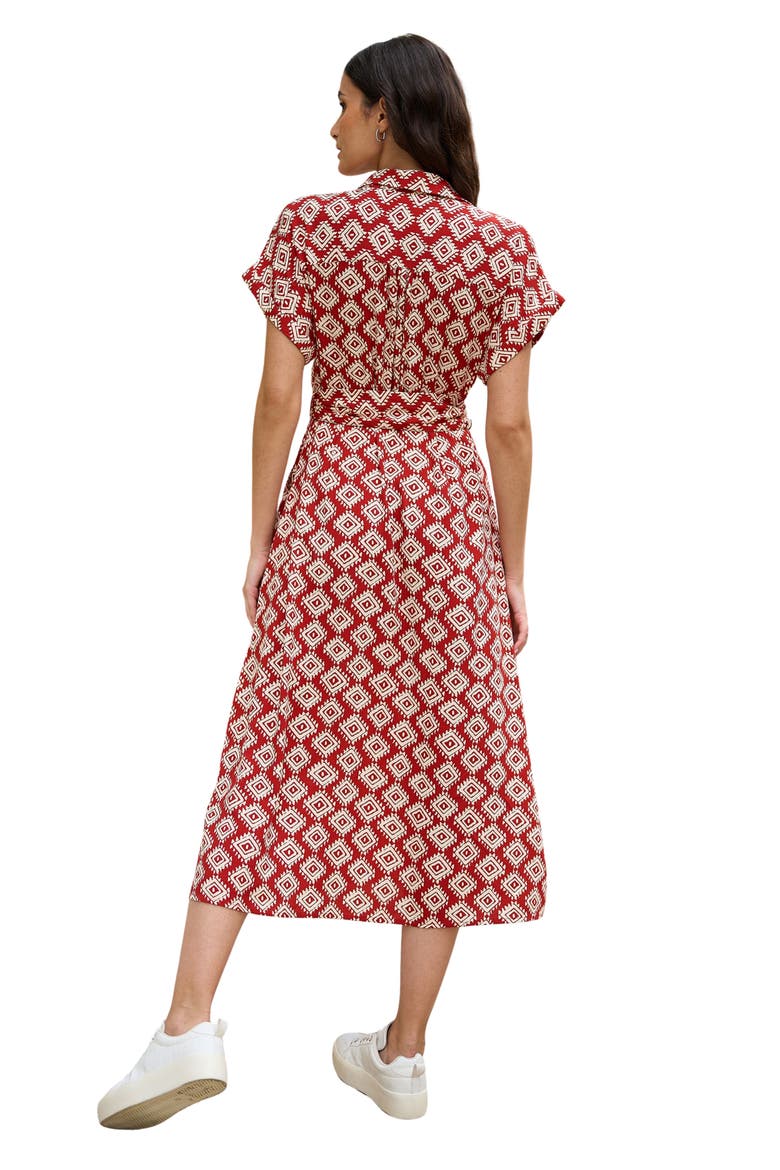 Belted Midi Shirt Dress