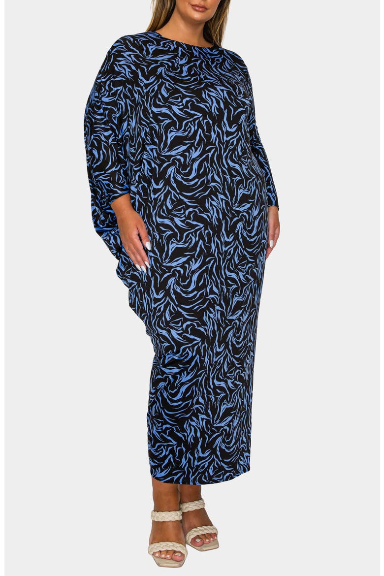 Jessica Asymmetric Long Sleeve Maxi Dress