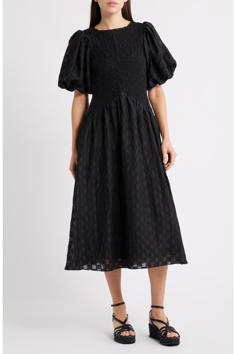 Tahia Textured Midi Dress