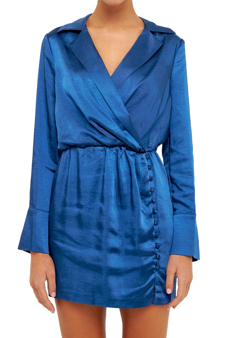 Long Sleeve Satin Minidress