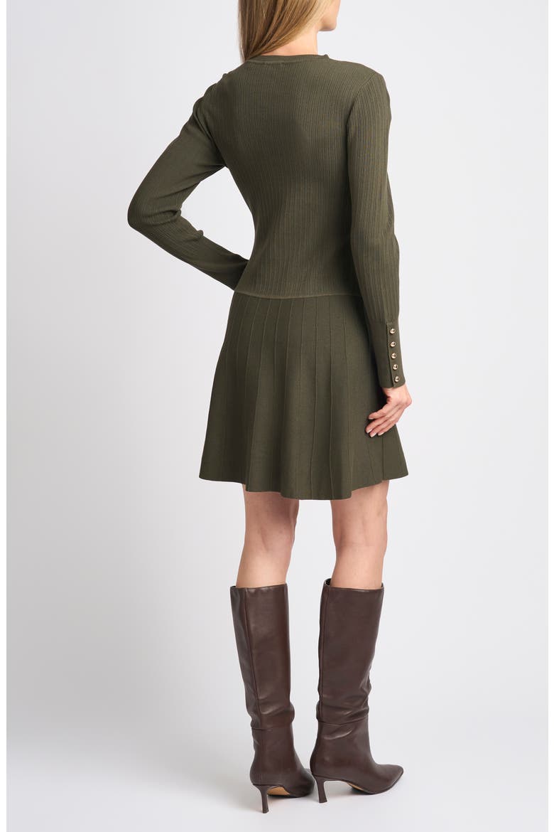 Karla Button Cuff Minidress