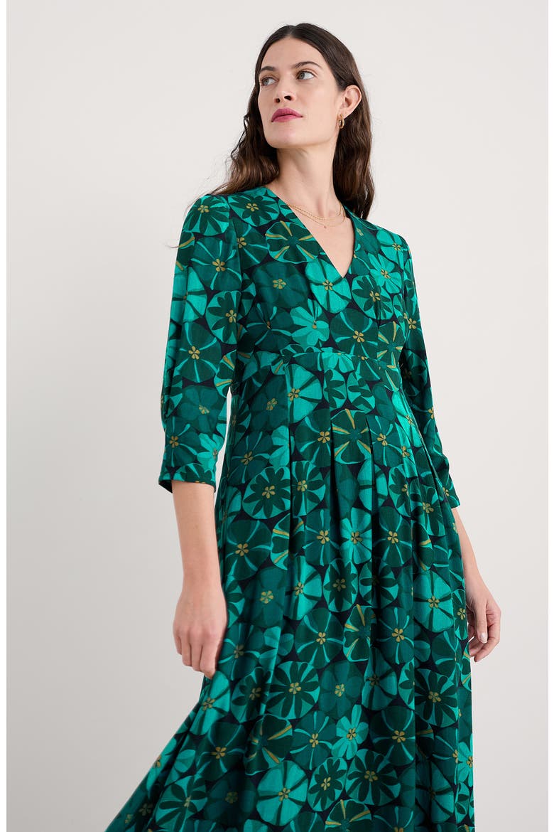 Etta Floral Pleated Midi Dress