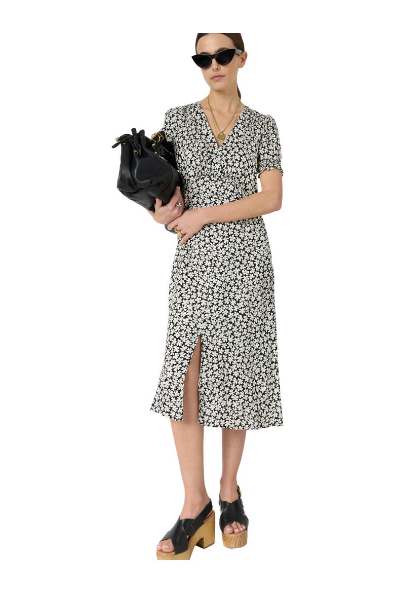 Rosi V-Neck Puff Sleeve Floral Dress