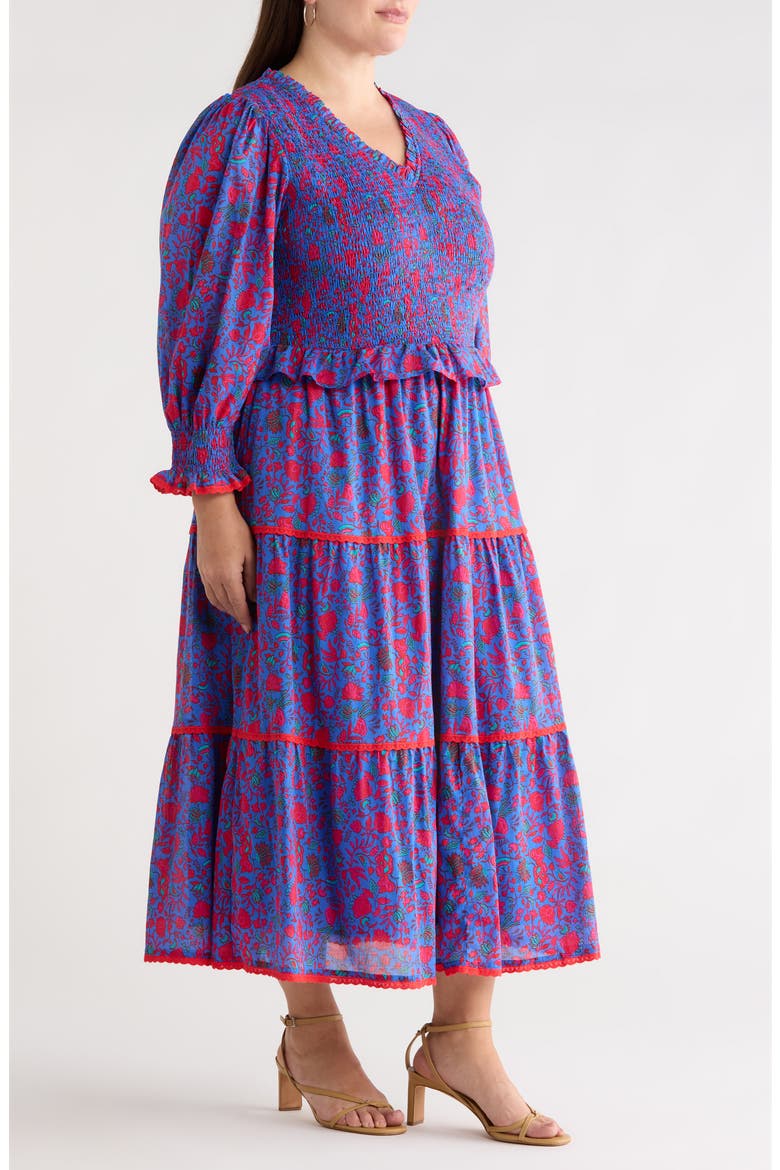 Tanya Floral Print Smocked Maxi Dress