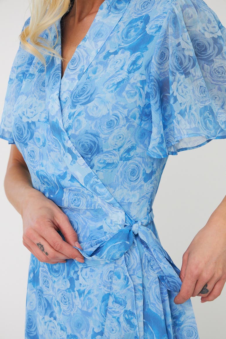 Lineacras Floral Wrap Midi Dress