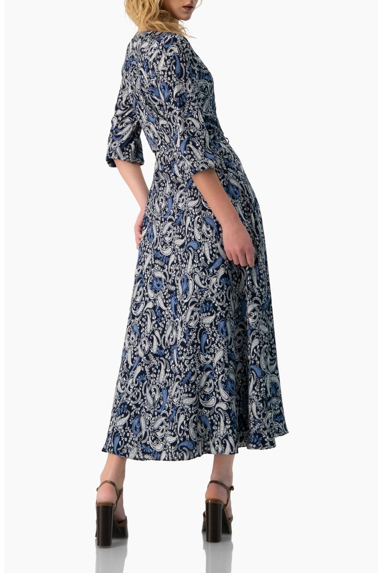 Paisley V-Neck Maxi Dress