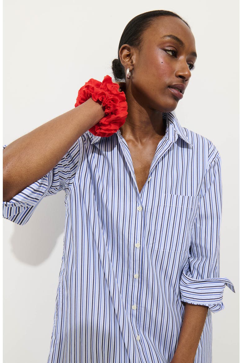 Florence Stripe Long Sleeve Cotton Shirtdress