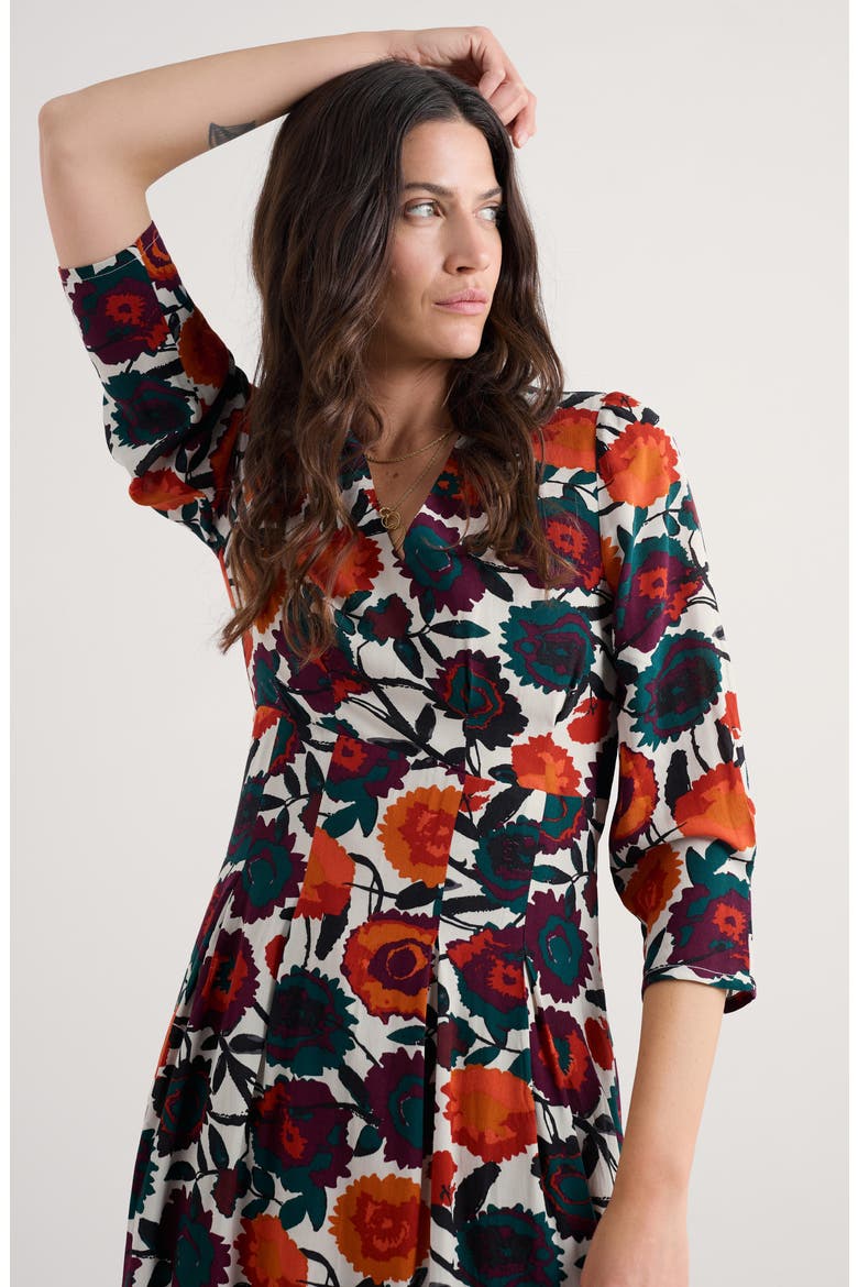 Etta Floral Pleated Midi Dress