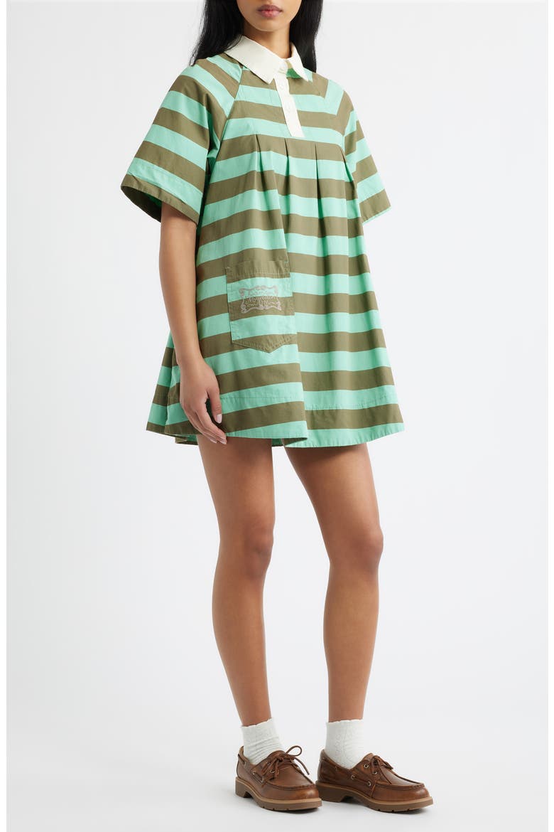 Maggie Stripe Organic Cotton Polo Minidress