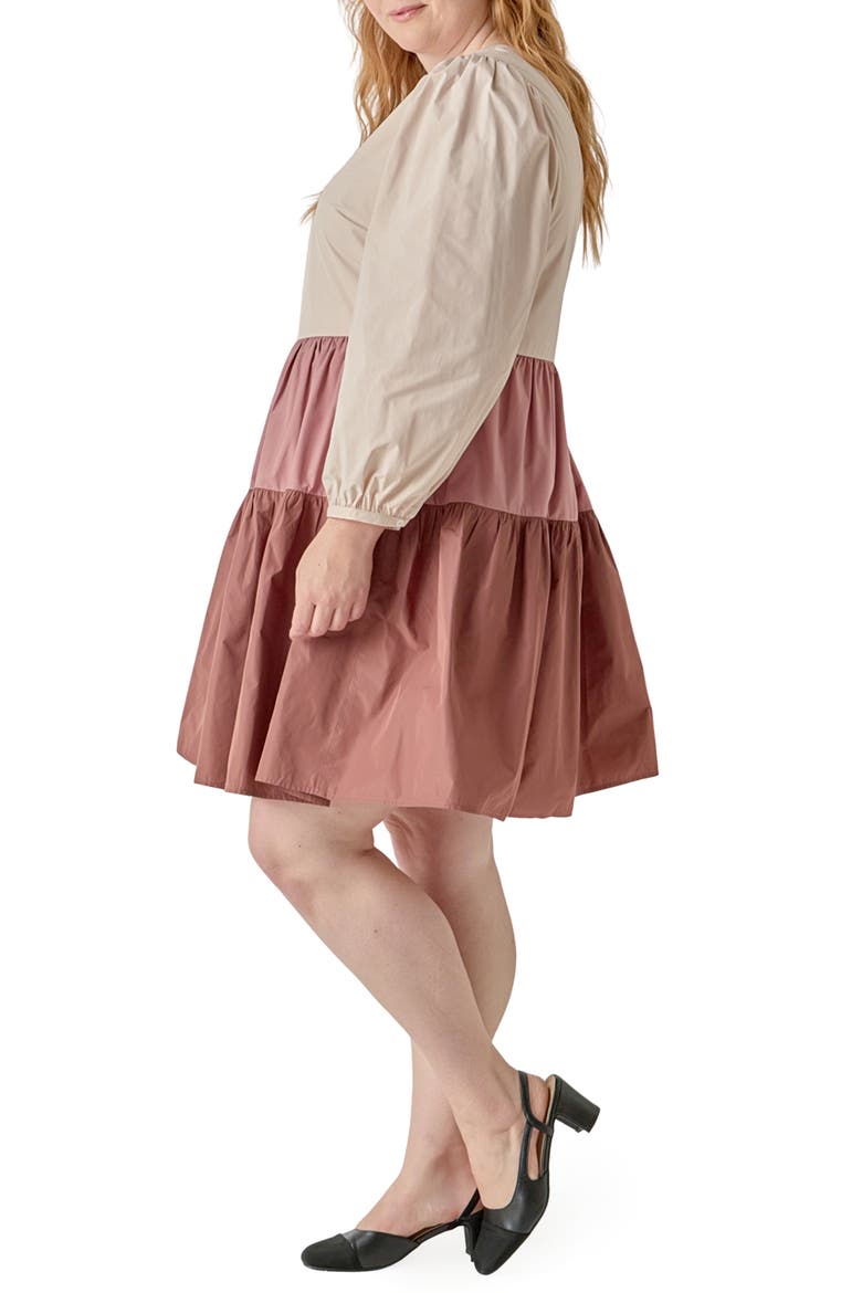 Colorblock Tiered Minidress