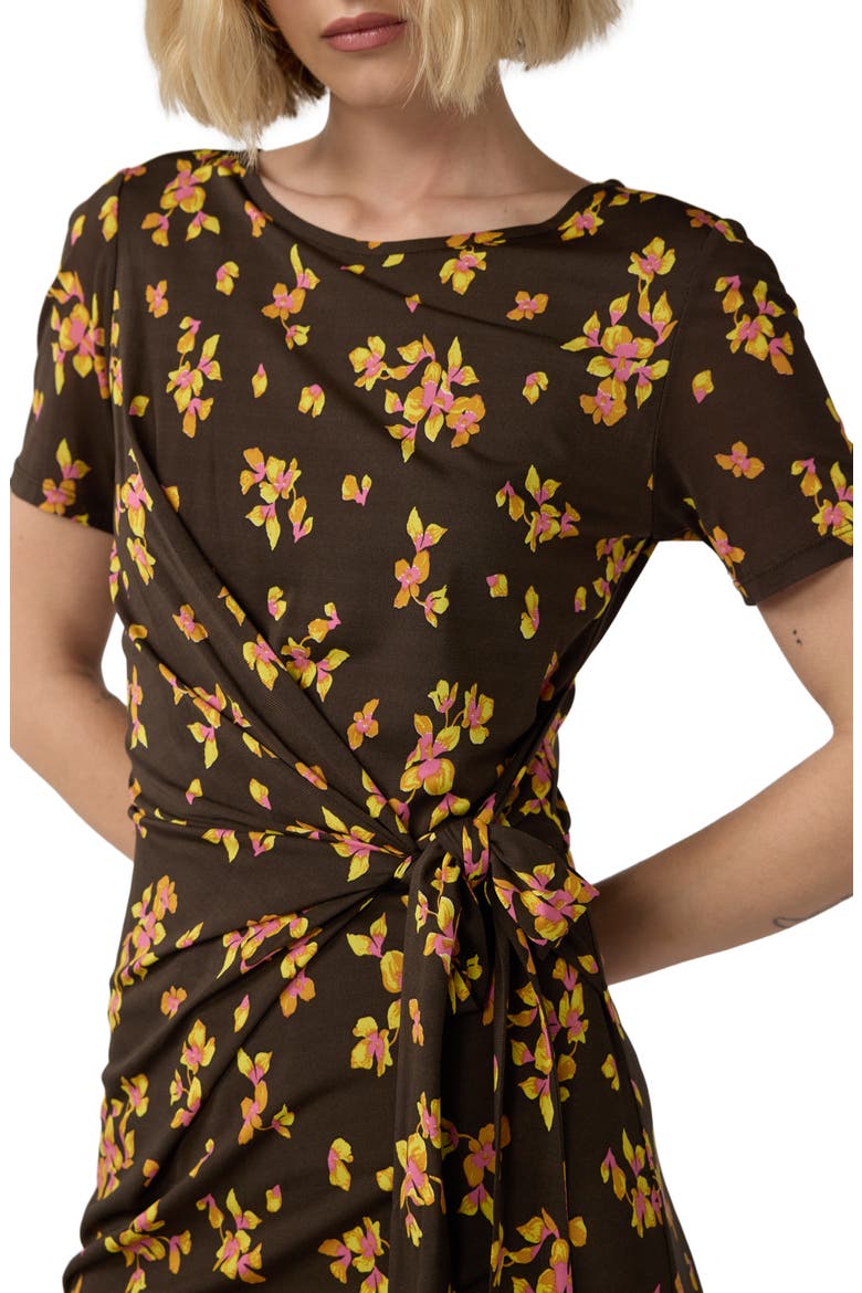 Mandy Floral Wrap Waist Midi Dress