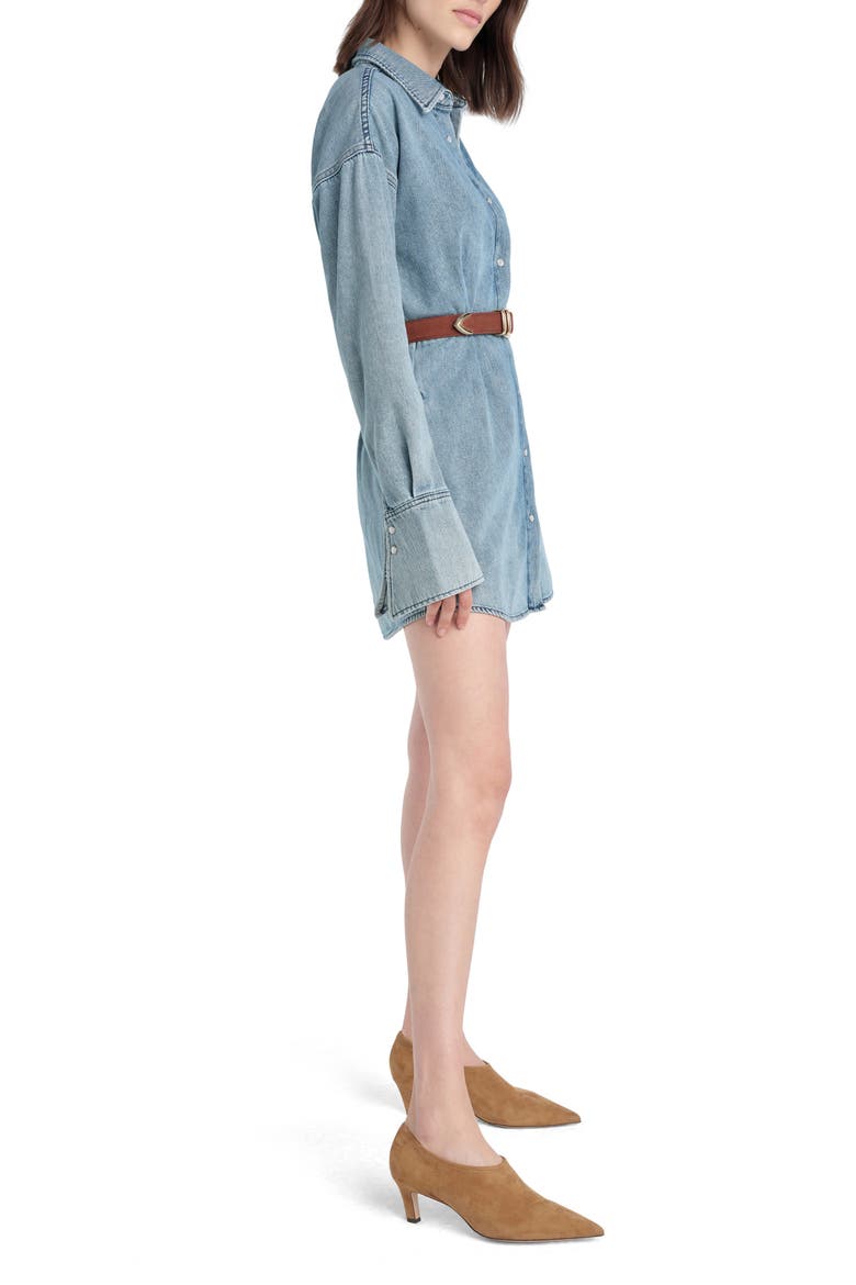 The Eyes On Me Denim Mini Shirtdress