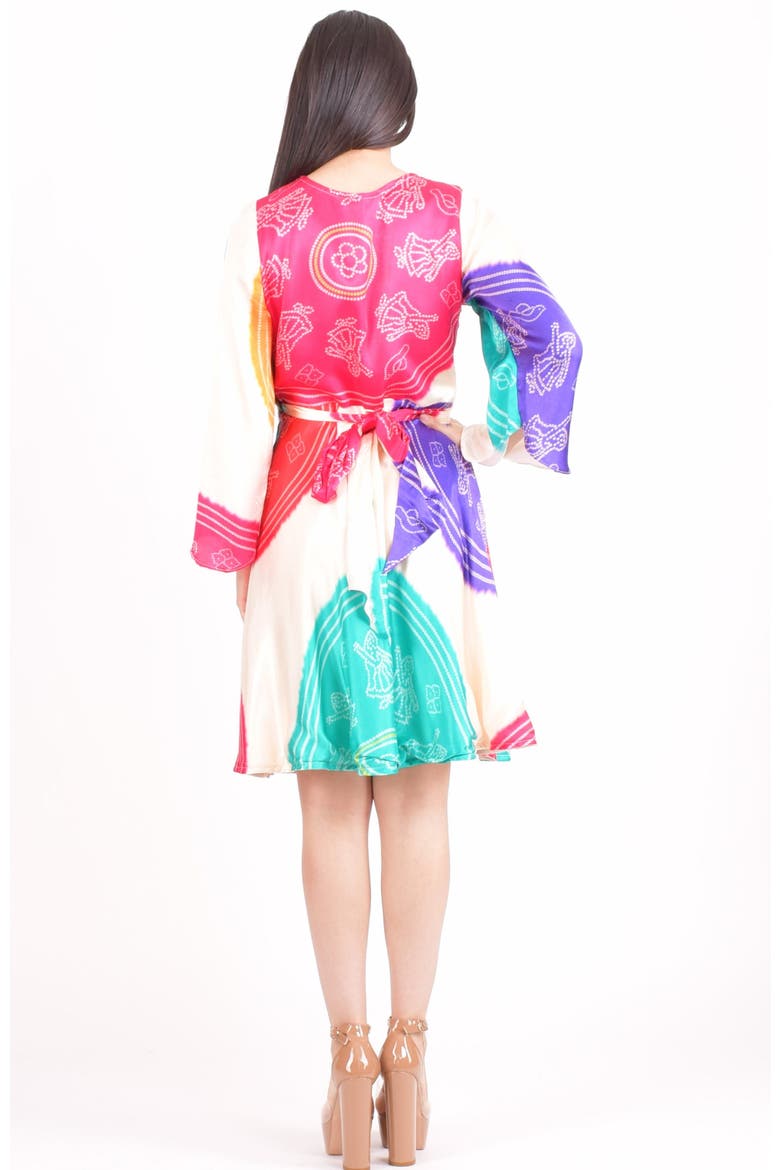 Isla Bandhani Wrap Dress