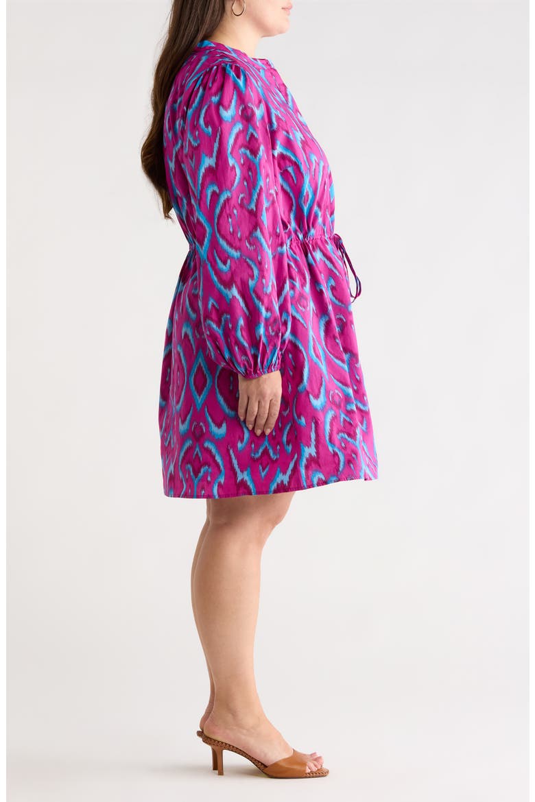 Ivana Abstract Luzma Long Sleeve Dress
