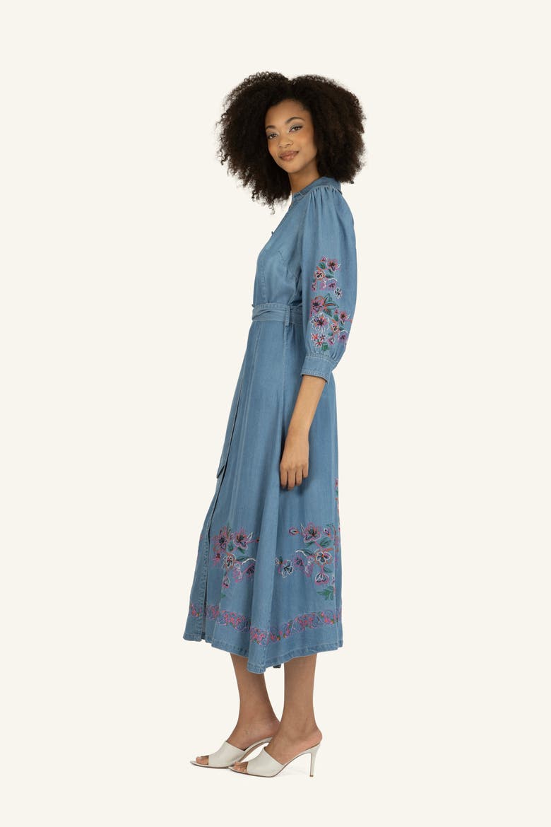 Lynn Dress with Flower Embroidery
