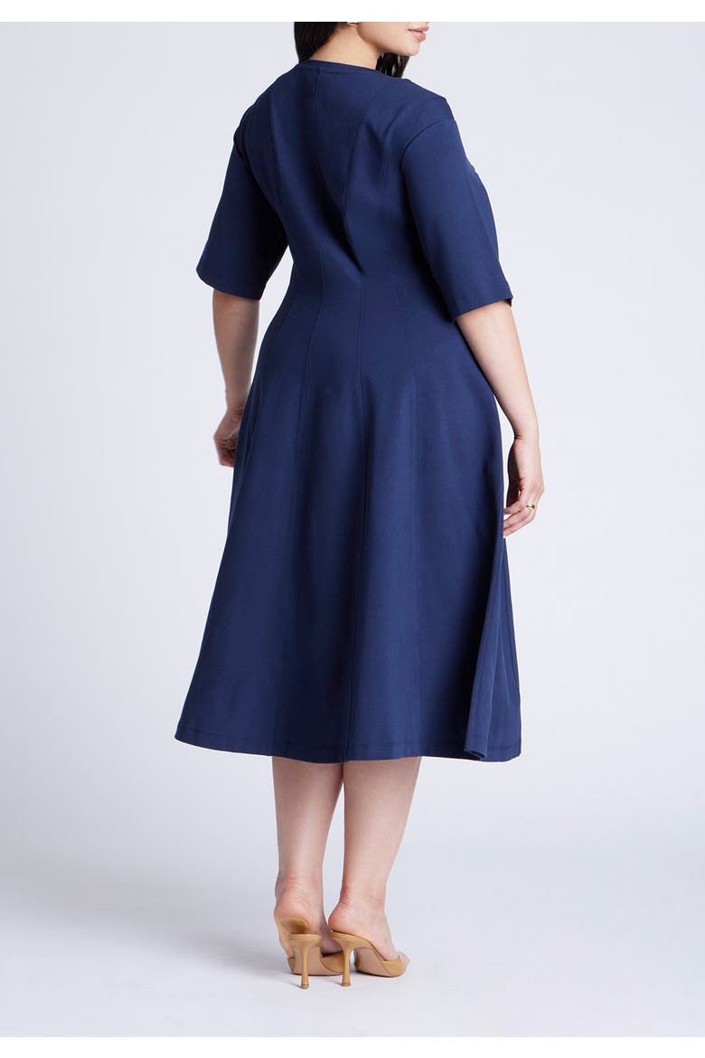 Seam Detail Ponte Workwear Midi Dress